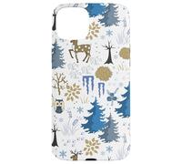 Winter Forest Christmas Holidays Snow Season Owl Reindeer Carcasa para iPhone 15 Plus