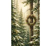 Winter Forest Notebook: Christmas Journal with 100 Blank Pages | Cozy Woodland Holiday Design (5" x 8")