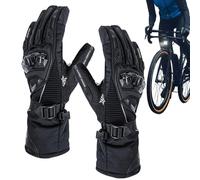 Winter Gloves For Men - Windproof Touchscreen Thermal Gloves With Anti Slip Grip, Impermeable Thickened Fleece Lining | Cold Weather Riding Gear For Motorcycle Scooter Bike Outdoor Cycling