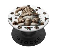 Winter GNOME Christmas Pattern For Coffee Lover Cute Xmas PopSockets PopGrip Adhesivo