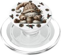Winter GNOME Christmas Pattern For Coffee Lover Cute Xmas PopSockets PopGrip para MagSafe