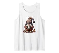 Winter GNOME In Knitted Sweater and Cute Hot Cocoa Mugs Camiseta sin Mangas