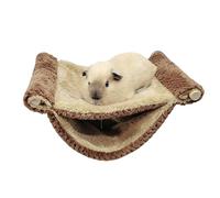 Winter Hamster Hammock Bed - Double Layer Pet Tunnel Mat, Small Animal Rest Nest for Chinchilla Squirrel | Hamster Sleeping Toy for Balcony Bedroom Apartment Living Space