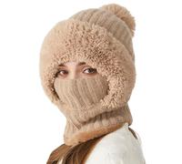 Winter Hat - Women Winter Beanie Hat, Beanie Hats For Women - Wind Resistant Soft Warm | Outdoors Windproof Scarf Hats For Outdoor Skiing Skating Hiking Daily Commuting Christmas Halloween Adult