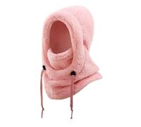 Winter Hats for Kids Fleece Balaclava Ski Mask Adjustable Windproof Face Cover Thermal Neck Warmer for Boys Girls 3-12Y (Pink)
