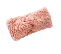 Winter Headband For Mother Hair Accessories Fabric Head Wrap Soft Twist Knot Turban Ear Warmer Vintage Bands(Flesh Pink)