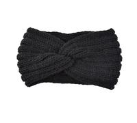 Winter Headbands Women Diadema cruzada tejida ancha de invierno for mujer, turbante elástico Color sólido a la moda for Yoga, bandanas, diademas(Style 2 black)