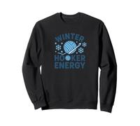 Winter Hooker Energy Cozy Crochet Vibes Funny Maker Citas Sudadera