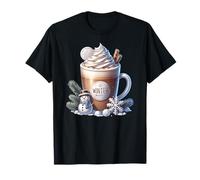 Winter Hot Cocoa Xmas Mug For Women Who Loves Coffee Latte Camiseta