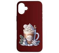 Winter Hot Cocoa Xmas Mug For Women Who Loves Coffee Latte Carcasa para iPhone 16 Plus