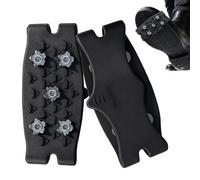 Winter Ice Cleats - Picos de nieve para senderismo | Five Tooth Black Crampons, Anti Slip Grip, Juego de dos Pieces, Lightweight 59 g, Fits Shoes for Climbing, Fishing, Trekking, Outdoor and Adventure