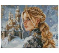 Winter is Coming - Kit de punto de cruz contado, algodón, 14 quilates, 150 x 112 puntos, 26 x 20 cm, kit de punto de cruz contado con retrato