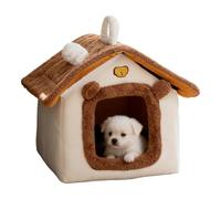 Winter-Katzenbett - Flauschiges, kuscheliges Katzenhaus mit Tragegriff | Bequemes, warmes Katzennest zum Nickerchen, Spielen | Geschlossene Fleece-Katzenhöhle für Zuhause, Schlafzimmer, Wohnung, Büro,