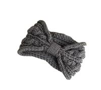 Winter Knitted Headbands Plush Head Bands Women Warm Ear Warmer Cross Knot Turban Headwear Hair Band Accessories(Color 2)