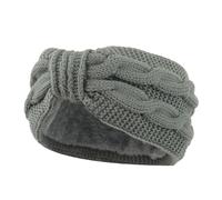 Winter Knitted Headbands Warm Head Turban Crochet Wide Stretch Hairbands Ear Warmer Hair Band Headwrap Lady Ribbon(Dark Grey)
