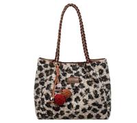Winter Leopard Print Faux Fur Shoulder Bag for Women, Plush Cheetah Tote Bag, Fun Trendy Animal Printed Soft Purses