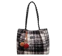 Winter Leopard Print Faux Fur Shoulder Bag for Women, Plush Cheetah Tote Bag, Fun Trendy Animal Printed Soft Purses