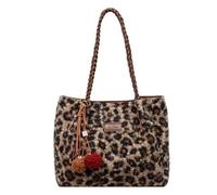 Winter Leopard Print Faux Fur Shoulder Bag for Women, Plush Cheetah Tote Bag, Fun Trendy Animal Printed Soft Purses
