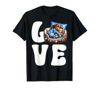 Winter Love Dachshund Graphic For Doxie Dad and Christmas Camiseta