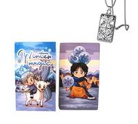 Winter Magic Tarot Deck - Juego de 78 Cartas - Tamaño 12x7 cm Principiantes - Incluye Collar de Tarot