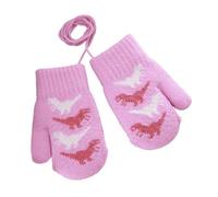 Winter Mittens - Anti Loss Knit Gloves for Boys, Outdoor Snow Play Accessory, Preschoolers Kids Girls Yard Backyard Garden Gear, Skating Snowman Making Park Fun Warm Winter Activity Gloves