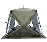 Winter Outdoor Camping Tent Ice Fishing Portable Thickened Windproof and Cold Resistant Gear with Window for Weathe(Green Small)