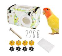 Winter Parrot House for Sleeping, Warm Bird Nest Parrot Bed, Cozy Bird Hammock with Cotton Parakeet Bed, Parrot Nest for Parakeets, Cockatiels, Conures, Comfortable Bird Shelter