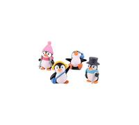 Winter Penguin DIY Toy Set, 4PCS Mini Resin Penguin Figurines, Snow Fairy Garden Ornaments, Kids Craft Toys, Dollhouse Miniature Decorations