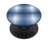 Winter Plaid Collection - Cozy Powder Blue Pattern PopSockets PopGrip Adhesivo