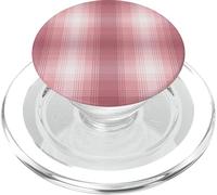 Winter Plaid Collection - Greyish Pink Print Flannel Pattern PopSockets PopGrip para MagSafe