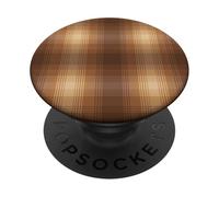 Winter Plaid Collection - Maple Chestnut Pattern PopSockets PopGrip Adhesivo