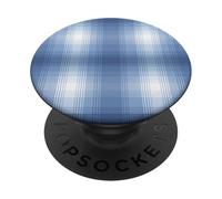 Winter Plaid Collection - Powder Blue Print Pattern PopSockets PopGrip Adhesivo