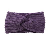 Winter Plush Knitted Headband For Women Girls Warm Elastic Hairbands Hand Made Headscarf Bandana Headwear(35 Green)