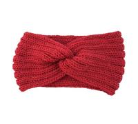 Winter Plush Knitted Headband For Women Girls Warm Elastic Hairbands Hand Made Headscarf Bandana Headwear(Color 2)