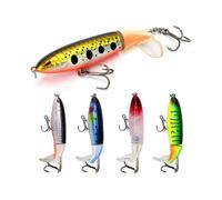 Winter promotion,5Pcs Fishing Lure Set 10cm 15g Fishing Hook Rotating Tail Fishing Tackle Bait for Freshwater Saltwater Carp Bass Pike, etc