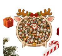 Winter Puzzle - Wooden, Cute Interactive Learning, Educational Toy, Kids | Wooden Winter Puzzle - Interactive Learning Toy for Kids | Natural Wood Pieces, Matching Activity, Educational Game, Fine