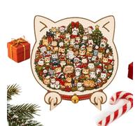Winter Puzzle - Wooden, Cute Interactive Learning, Educational Toy, Kids | Wooden Winter Puzzle - Interactive Learning Toy for Kids | Natural Wood Pieces, Matching Activity, Educational Game, Fine