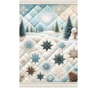 Winter Quilt Notebook: Vintage Patchwork Snowflakes & Forest Trees Cover | 6 x 9 College Ruled Notebook | 120 Lined Pages | Matte Finish Winter Journal | Cozy Woodland Gift #4