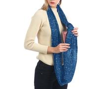 Winter-Schal Mit Taschen - 50x180cm Atmungsaktiver Schal Aus Polyester | Stilvolles Accessoire Mit Anti-Diebstahl-Funktion Für Männer, Schüler Und Erwachsene, Reisen, Arbeit Und Outdoor-Aktivitäten