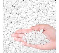 Winter Shore Pack de Piedra Blanca Natural Decorativa 1,35 kg - Piedras Acuario, Pecera, Tanque, Terrario, Maceta, Jardinería, Relleno de Jarrones - Guijarros para Jardinería de Interior y Exterior