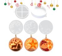Winter-Silikonformen-Set - 3-teiliges Rentier-Weihnachts-Silikonform, flexible, antihaftbeschichtete Schokoladenform aus lebensmittelechtem Harz | für DIY-Backprojekte, Schule, Taller, Por