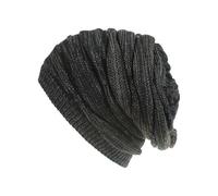 Winter Slouchy Beanie Hat with Fleece Lined, Knit Warm Soft Stretch Chunky Skull Cap for Men and Ladies Women Ponytail