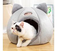 Winter Small Cat House Indoor,Cat Cave Bed with Blanket Puppy House Warm Cave Nest for Indoor Cats and Puppy or Rabbit Kittens Small Pets