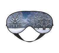 Winter Snow Falling in The Park - Máscara de ojos unisex ultrasuave con bloqueo de luz para una comodidad óptima para dormir