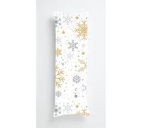 Winter Snowflakes Body Pillow Case Cover 40x120cm, Long Backrest Cushion Pillow Protector with Zipper, Decorative Bedding Pillowcase, Soft Body Pillow Cover for Couch Bedroom Nordic