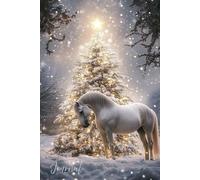 Winter Star - Horse Christmas Journal: Step into a serene winter wonderland with this beautifully crafted Notebook featuring a majestic, realistic ... adorned with twinkling lights and a radian