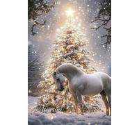 Winter Star - Horse Christmas Journal: Step into a serene winter wonderland with this beautifully crafted Notebook featuring a majestic, realistic ... adorned with twinkling lights and a radian