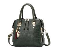 Winter Stone Pattern Large Capacity Fashion Casual Versatile Shoulder Crossbody Cat Messenger Bag(Green)