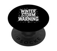 Winter Storm Warning Alerta de meteorólogo meteorológico - PopSockets PopGrip Adhesivo