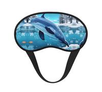 Winter The Dolphin - Antifaz para dormir con estampado de delfín, cómoda cubierta para los ojos, ajustable, perfecta para viajes, meditación y camping